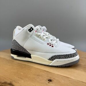 Womens 6.5 / 5Y - Nike Air Jordan Retro 3 Reimagined White Cement Shoes Sneakers